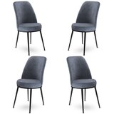 Hanah home Dexa set stolica, 45x89x42 cm, 4 dijela, tamnosiva | Eponuda.ba