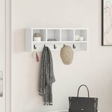  Vješalica za kapute na zidu s policom Bijelo 75 x 16 x 26 cm | shoptok.hr