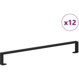  Noge namještaja 12 pcs Crna 796 x 40,5 x 100 mm Željezo | shoptok.hr