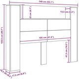  Uzglavlje S LED lampica Umjetnički hrast 140 x 17 x 104 5 cm | shoptok.hr
