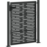  Vrtna vrata Črna 110 x 155 cm Prašno lakirano jeklo, (5000300951) | Shoptok.si