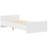  Okvir kreveta bijeli 75 x 190 cm mali od konstruiranog drva | shoptok.hr