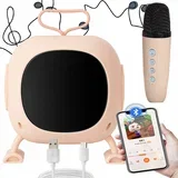 Aku. bluetooth 5.3 karaoke zvočnik z mikrofonom LED RGB USB
