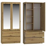 Shumee Garderobna omara Malwa SS-90L, ARTISAN HRAST, (21560129) Cene