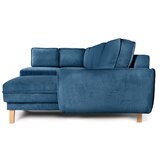 Bonami Selection Modra raztegljiva kotna sedežna garnitura iz rebrastega žameta (levi kot/v obliki črke "U") Tori – | Shoptok.si