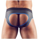 Svenjoyment mo&amp;scaron;ke odprte spodnjice jockstrap - črna/modra - XL Slike