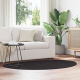  Tepisi Crni Pamuk 120 x 170 cm Tepih Ovalni Moderni Cijene