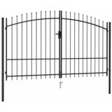  Vrata za ogradu Woerden dvostruka vrata s vrhom od šiljaka 299,5 x 224,5 cm | shoptok.hr