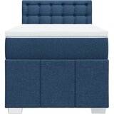  Krevet s oprugama i madracem plavi 100 x 200 cm od tkanine | shoptok.hr