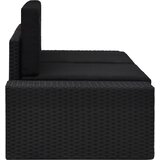  Modularni dvosjed od poliratana crni | shoptok.hr