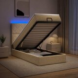  Krevet od pjene s madracem i LED-om Krem 90 x 190 cm Tkanina | shoptok.hr