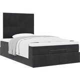 vidaXL Otomanski posteljni okvir z vzmetnicami črn 120x190cm žamet, (21611010) | Shoptok.si