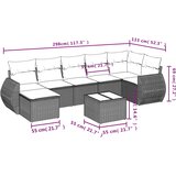  8-dijelni set vrtnih sofa s jastucima smeđi od poliratana | shoptok.hr