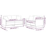  2-dijelni set sofa s jastucima crvena boja vina od tkanine | shoptok.hr