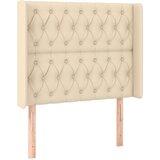 vidaXL Vzglavje z ušesi krem 103x16x118/128 cm blago, (20936358) Cene