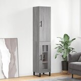 vidaXL Visoka komoda siva sonome 34 5x34x180 cm od konstruiranog drva | shoptok.hr