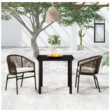  3-dijelni vrtni blagovaonski set smeđi | shoptok.hr