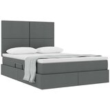  Postelja s shranjevanjem Temno siva 140 x 190 cm Umjetno usnje, (5000106362) | Shoptok.si