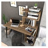 Hanah home Vina radni sto od oraha 133x55x146,4 cm, smeđa | Eponuda.ba