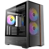 Antec Flux Rear midi-ATX ARGB okno leseno črno/rjavo gaming ohišje Cene