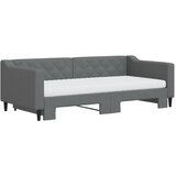  Dnevni krevet na razvlačenje tamnosivi 90 x 190 cm od tkanine | shoptok.hr