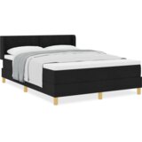  Postelja z vzmetnico Črna in bela in črna 160 x 200 cm blago, (5000124147) | Shoptok.si