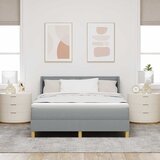  s opruga kutije Svijetlo siva 190 x 140 cm tkanina | shoptok.hr