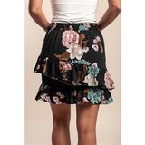 Fenzy Mini Krilo S Cvetličnim Potiskom, Črno | Shoptok.si