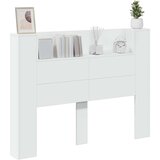  Krevetna ploča s LED-om s policom Bijelo 140 x 16 5 x 103 5 cm - Bijelo 140 cm | shoptok.hr