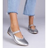 Gemre Silver women's ballet flats with a buckle Mollis | shoptok.hr