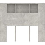  Uzglavlje s ormarićem siva boja betona 120 x 18,5 x 102,5 cm | shoptok.hr