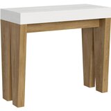 Ityhome 90 x 77 konzolna miza bela/rjava, (20847976) Cene