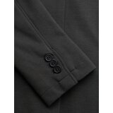 Ombre Men's SLIM knit jacket with subtle texture - graphite | ePonuda.com