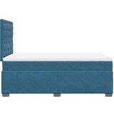 vidaXL Box spring postelja z vzmetnico modra 120x190 cm žamet | Shoptok.si