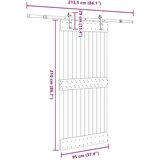 vidaXL Drsna vrata s kompletom vodil 95x210 cm trdna borovina | Shoptok.si