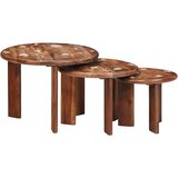  Stolovi za kavu na sklapanje 3 pcs Čvrsto reciklirano drvo | shoptok.hr