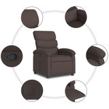  Naslonjač od tkanine tamnosmeđi | shoptok.hr