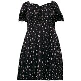 Nasty Gal Plus Obleka 'Star' črna / bela | Shoptok.si
