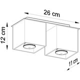  Stropna svetilka QUAD 2 siva, (21347992) | Shoptok.si