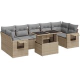 vidaXL 8-dijelni set vrtnih sofa od poliratana s jastucima bež | shoptok.hr