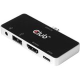 Mini docking station Club 3D USB TYPE C 3.1 GEN 1 TO HDMI 2.0B + 1 USB 2.0 TYPE A + USB C CHARGE UP TO 100W + 1 COMBO AUDIO JACK FEMALE CSV-1591 | Eponuda.ba