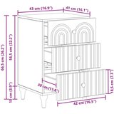 vidaXL Noćni ormar Siva sonoma 43x 41 x 66 5 cm Konstruirano drvo - Siva sonoma | shoptok.hr