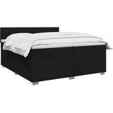  Boxspring krevet s madracem Crna 200 x 200 cm Tkanina | shoptok.hr