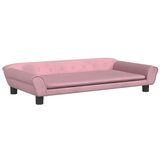  Krevet za pse ružičasti 100 x 50 x 21 cm baršunasti | shoptok.hr