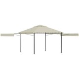  Sjenica s dvostrukim produžnim krovom 3x3x2,75 m krem 180g/m² | shoptok.hr