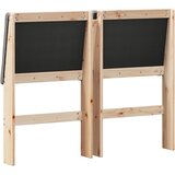  Tapecirani uzglavlje Sivo-smeđa 135 cm Čvrsto borovo drvo | shoptok.hr
