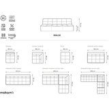 Makamii svetlo siv modularni otoman kalai – | Shoptok.si