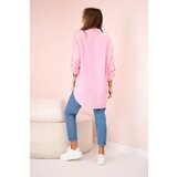 Kesi Włoski Cotton muslin shirt oversize candy pink | shoptok.hr