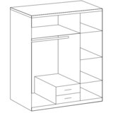 Time omara s klasičnimi vrati, bela, hrast artisan | Shoptok.si