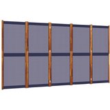 Furnova Paravan 5-delni temno moder 350x180 cm, (21929897) | Shoptok.si